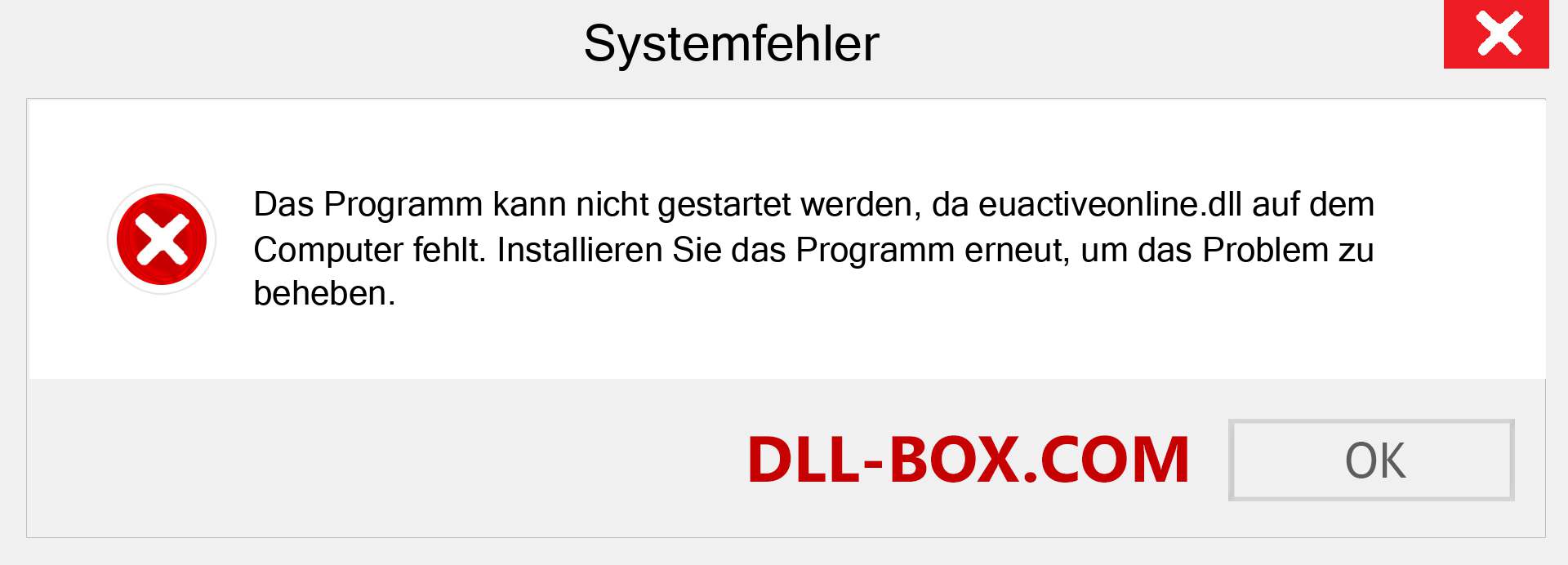 euactiveonline.dll-Datei fehlt?. Download für Windows 7, 8, 10 - Fix euactiveonline dll Missing Error unter Windows, Fotos, Bildern